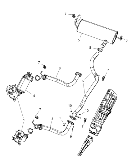 Filter Assembly Diesel Particulate Diagram for 68024805AB