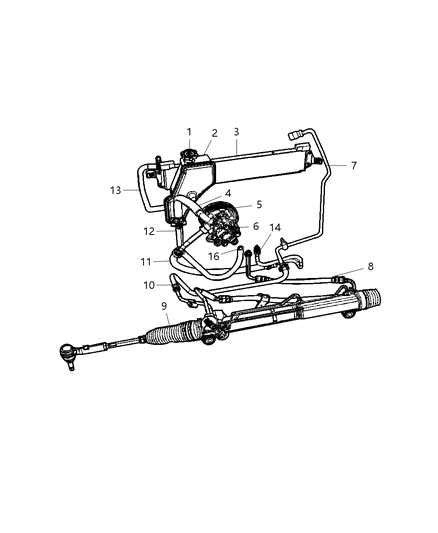 Steering Gear Rack And Pinion Diagram for 52089292AD