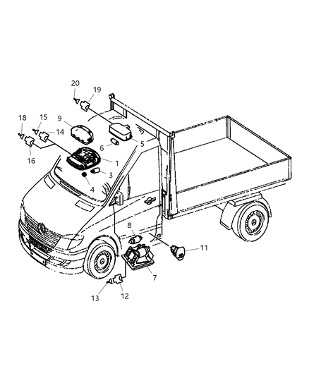 Bulb 12V 5W Diagram for 68043020AA