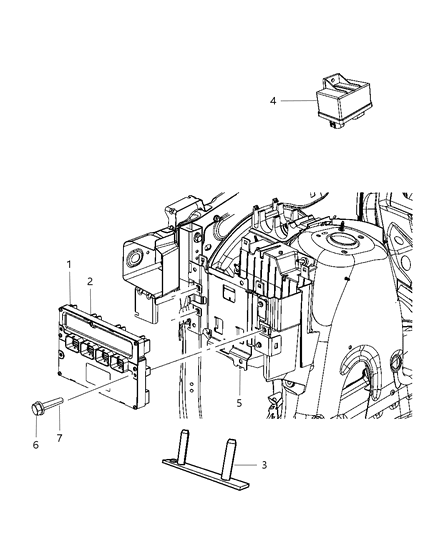 Module Engine Controller Diesel Diagram for 5150625AB