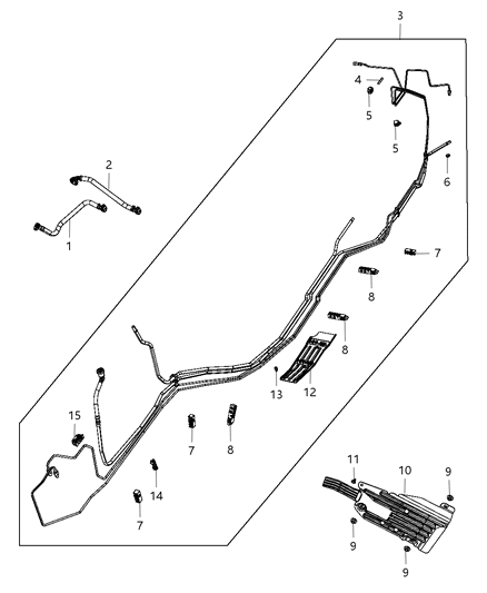2003 Dodge Caravan Shield Fuel And Brake Bundle Diagram for 5147212AB