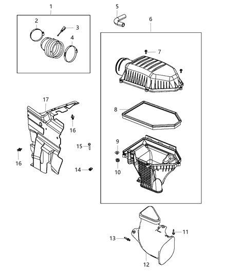Air Cleaner Diagram for 5038441AE