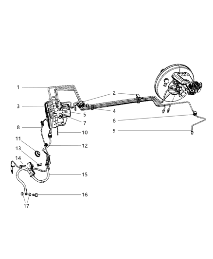 Sensor Anti-Lock Brakes Diagram for 5105573AA