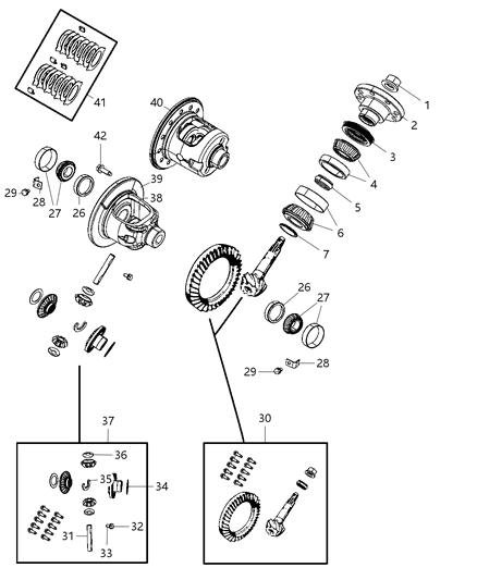 2002 Chrysler Concorde Gear Kit Ring And Pinion Diagram for 5010321AF
