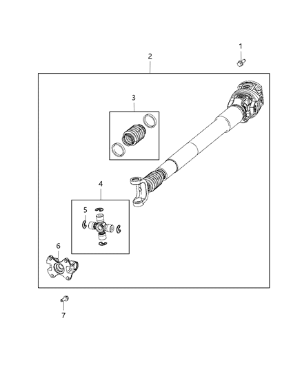 2005 Dodge Sprinter 3500 Shaft Drive Front Diagram for 52123327AB