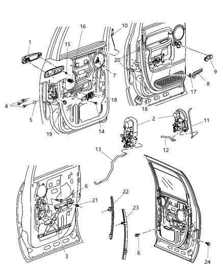 Latch Rear Door Diagram for 55276795AD