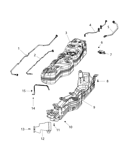 Tube Fuel Supply Diagram for 68332306AB