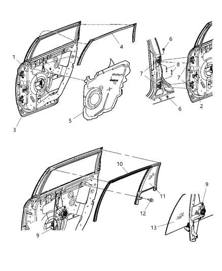 2006 Dodge Durango Check Rear Door Diagram for 4894175AC