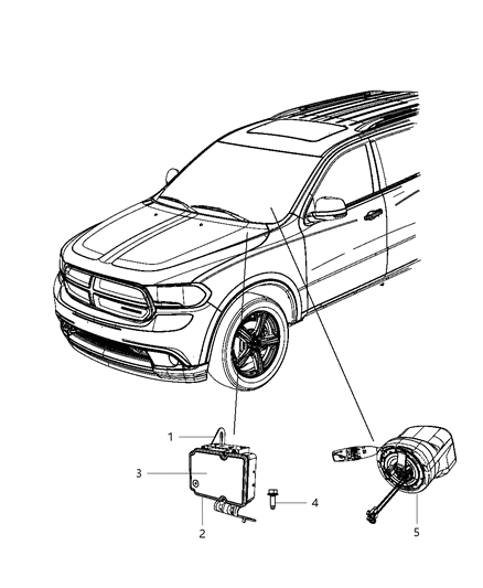 2005 Dodge Caravan Module Anti-Lock Brake System Diagram for 68228655AD