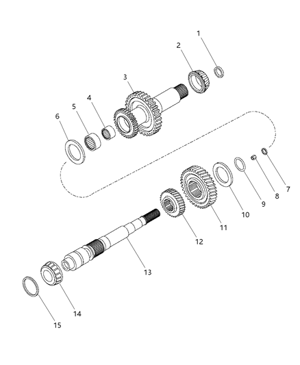 2003 Chrysler Sebring Bearing Needle Diagram for 68120353AA