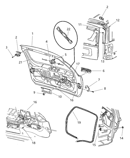 2021 Jeep Grand Cherokee Handle Liftgate Diagram for 55136699AB
