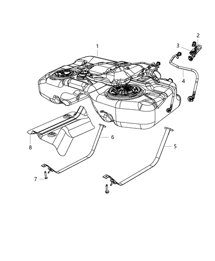 1988 Dodge D350 Tank Fuel Diagram for 68104387AA