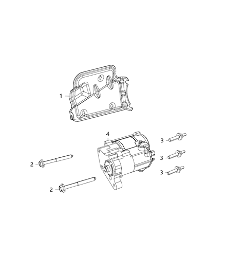 1985 Dodge B250 Starter Engine Diagram for R5030076AC