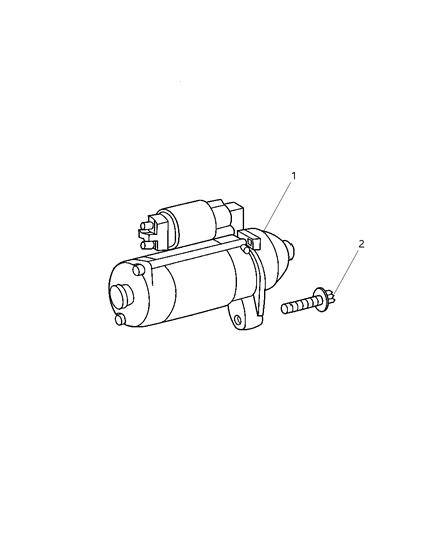2004 Dodge Sprinter 3500 Screw Starter Motor Diagram for 6104053AA
