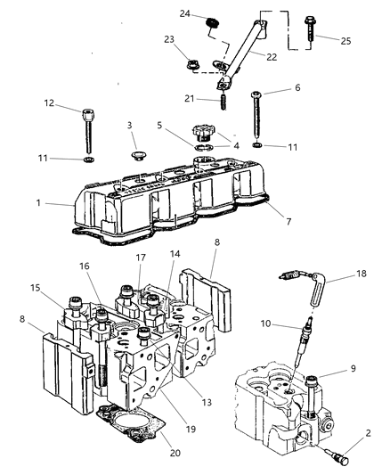 2010 Chrysler 300 Plug Cylinder Block Diagram for 4864555