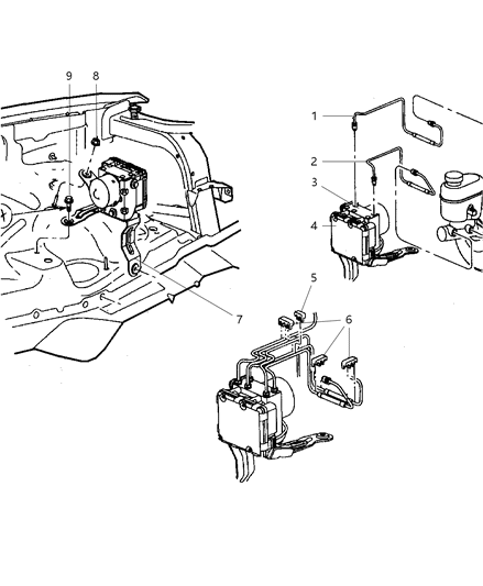 1990 Dodge Colt Module Anti-Lock Brakes Diagram for 56041022AG