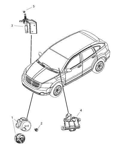 2007 Dodge Caliber Cap Protective Diagram for 5026271AA
