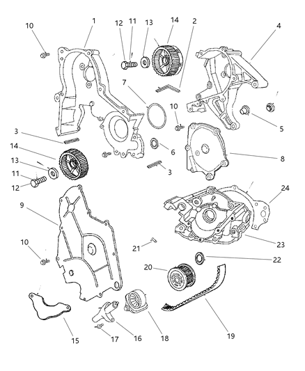 1991 Chrysler Town & Country Washer M13 ID, OD=31.00, Thick=5.71 Diagram for 6503435