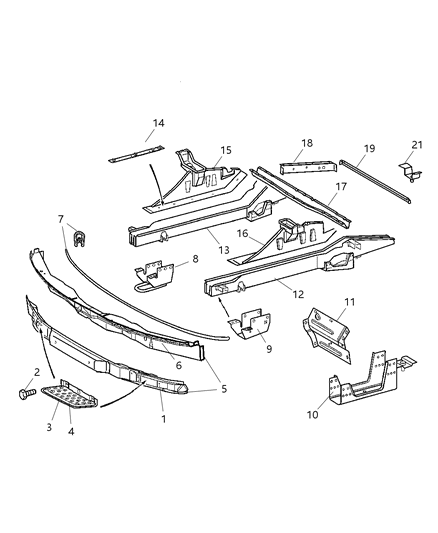 Step Right Side, Passenger Side Diagram for 5104137AA