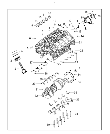 Stud Double Ended M12 X 1.75 X 1.25 X 152.10 Diagram for 6513100AA