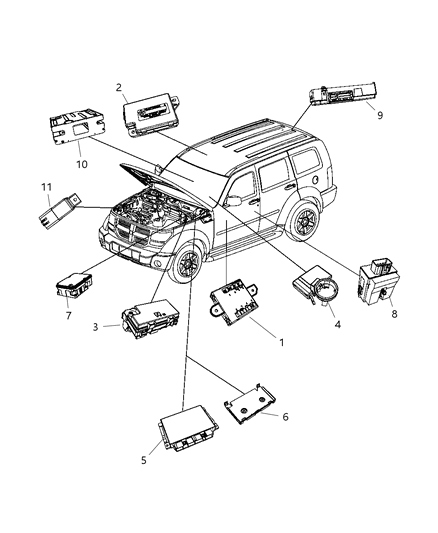Receiver Control Module Diagram for 5026071AL