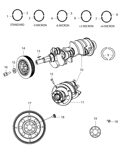 Screw Torx Flange Head M6X1.00X14.00 Tone Ring To Crankshaft Diagram for 6509028AA