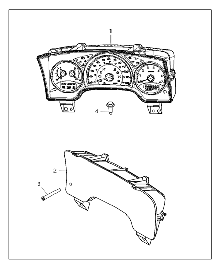 Cluster Instrument Panel Diagram for 68039981AD