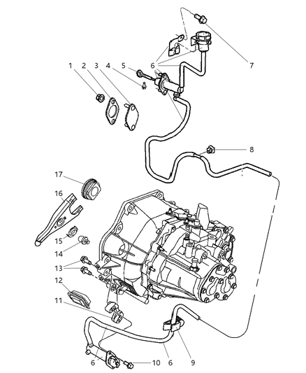Actuator Hydraulic Clutch Diagram for 5273516AB