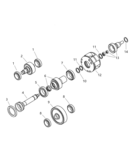 2016 Chrysler Town & Country Shaft Input Diagram for 5143679AA