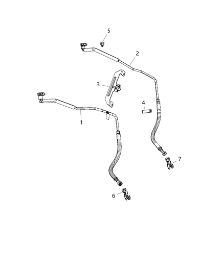 2012 Jeep Patriot Clip Fuel Line Diagram for 68233840AA