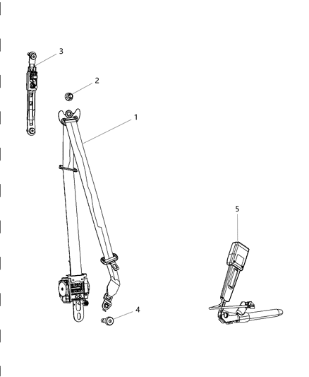 Seat Belt Front Inner Diagram for 1HZ171DVAC