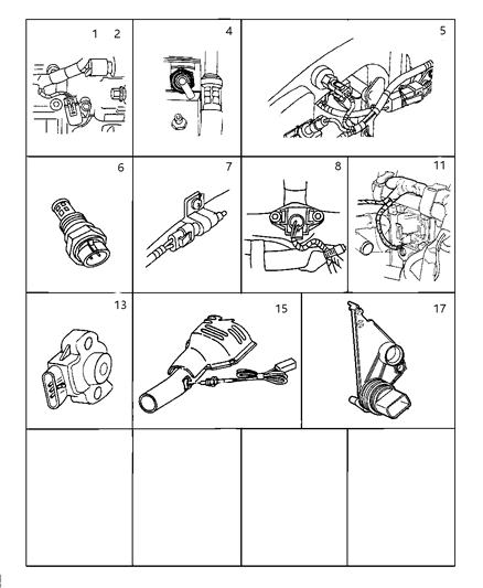 1987 Dodge Grand Caravan Sensor Transmission Range Diagram for 4659676