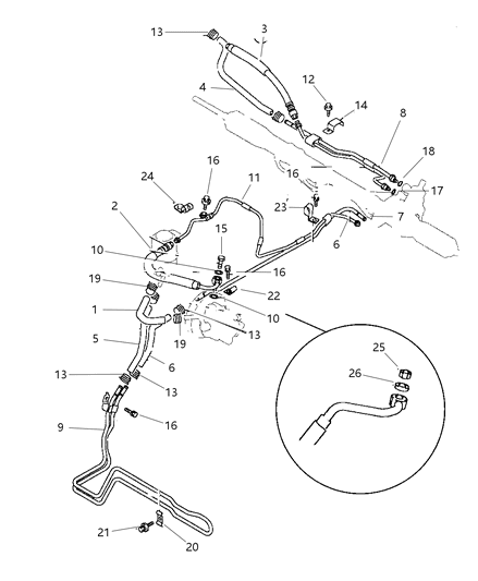 1992 Dodge D150 Screw And Washer Steering Line M6X16 Diagram for MS452332