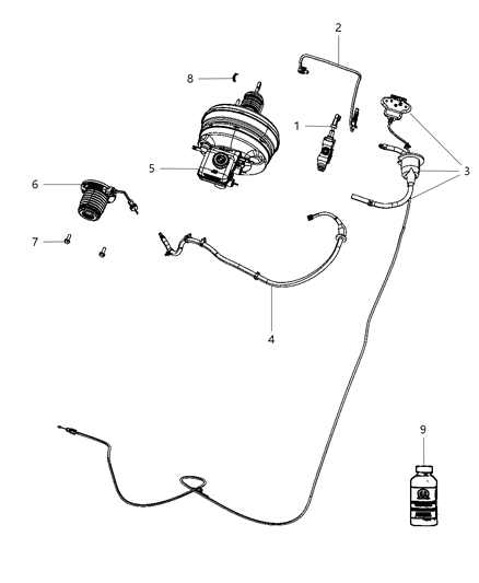 1990 Dodge B150 Master Cylinder Brake Will Include Switch Item # 3 Diagram for 68027905AB