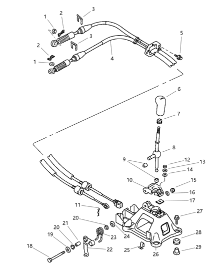 2013 Jeep Patriot Spacer Gearshift Control Diagram for MR399496