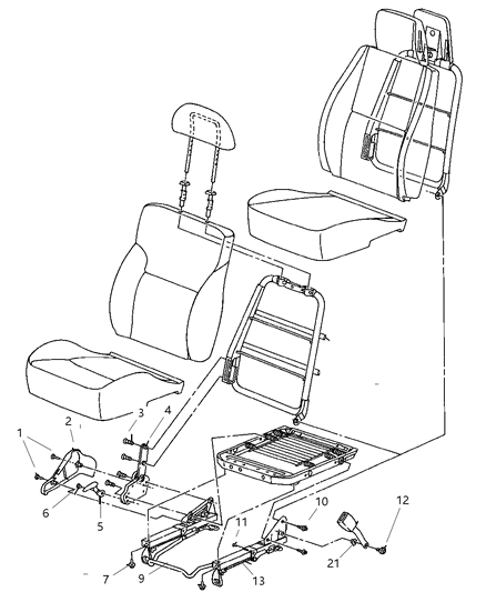 1988 Dodge 600 Clip Cable Diagram for 5072463AA