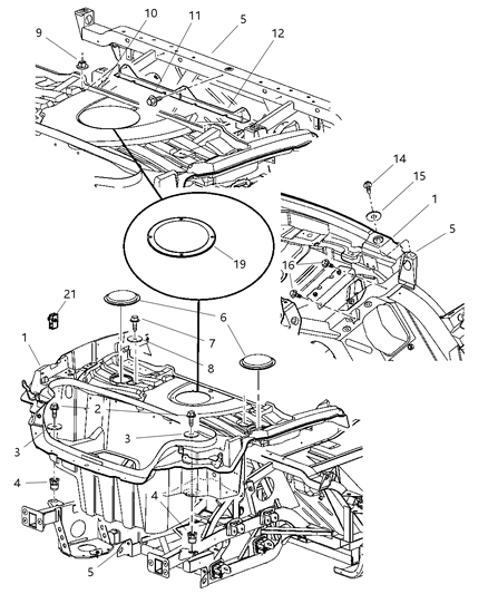 1988 Jeep Wagoneer Pan Trunk Primed Diagram for 4865472AI