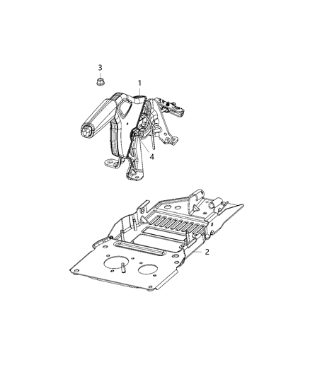 2020 Jeep Compass Cable Parking Brake Diagram for 68338357AE