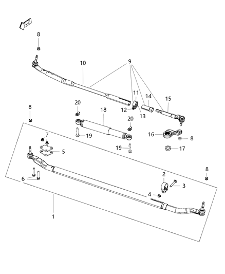 1987 Dodge Shadow Bracket Damper Diagram for 68111289AA