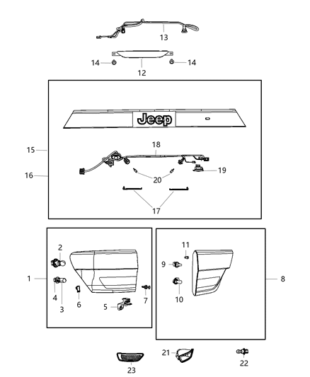 Lamp Tail Diagram for 55079421AE