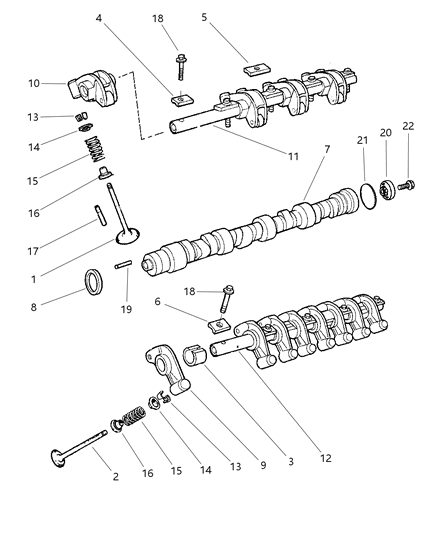 2023 Chrysler Pacifica Rocker Arm Exhaust Diagram for 4648702AB