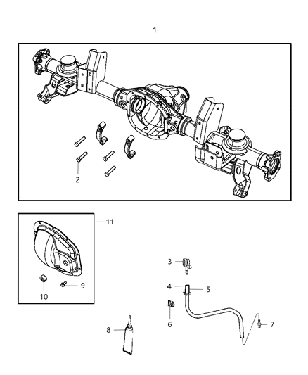 2014 Jeep Wrangler Hose Axle Vent Diagram for 4854583AA