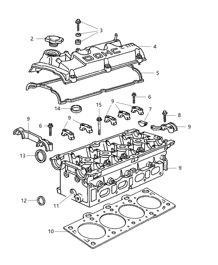 Gasket Package Engine Upper Diagram for 5083152AA