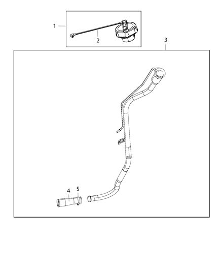 1996 Dodge B1500 Cap Fuel Filler Diagram for 52030389AA