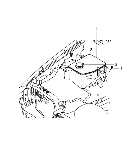 2010 Jeep Commander Cap Coolant Recovery Bottle Diagram for 55111074AA