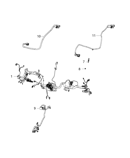 1998 Dodge B1500 Antenna Cable AM/FM Diagram for 68360021AA