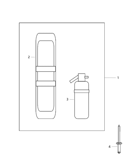 1996 Dodge Stratus Tool Set Includes Tool Kit Diagram for 68272384AA