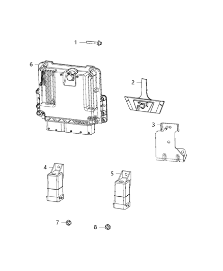 Bracket Heater Control Unit Diagram for 68184367AC