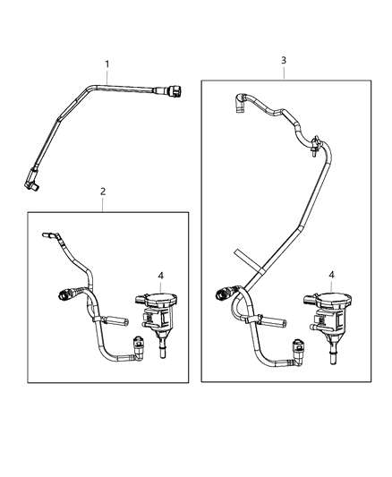 2014 Dodge Journey Hose Proportional Purge Solenoid Diagram for 5147049AC