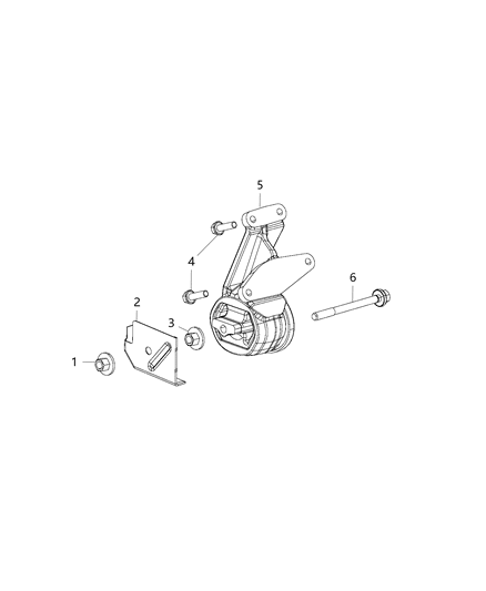 2020 Ram 1500 Insulator Engine Mount Diagram for 68089042AF